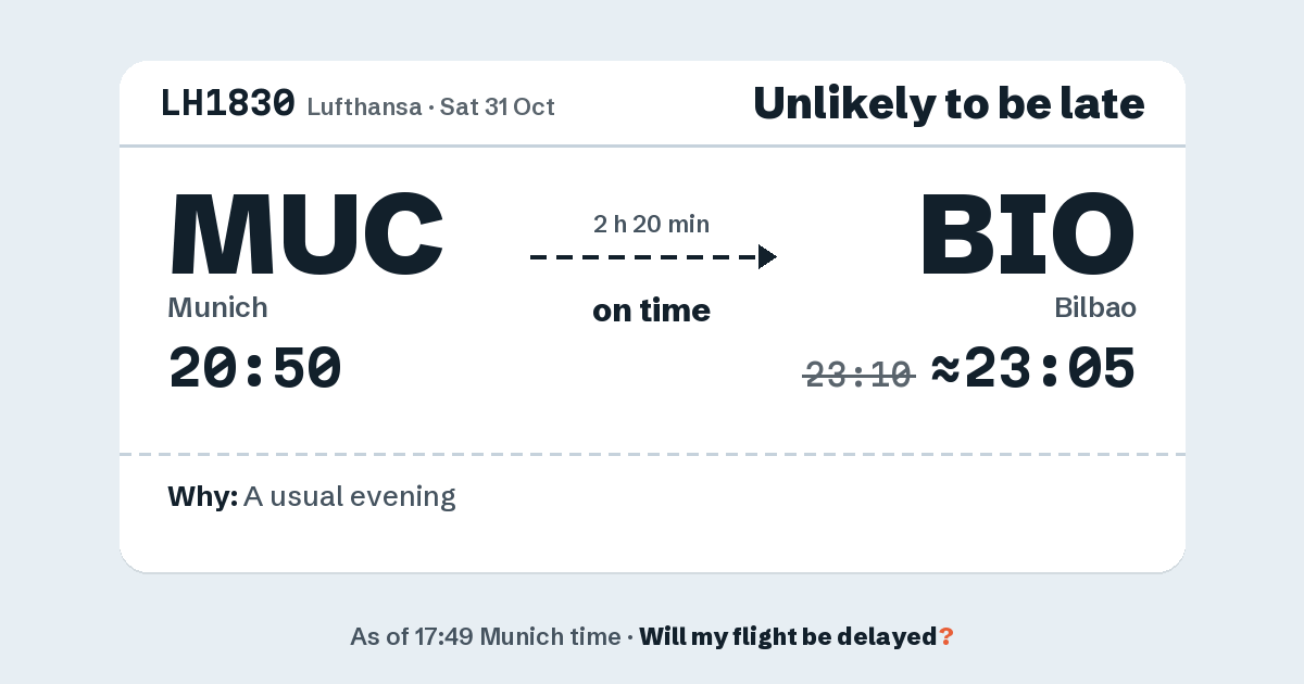 Link preview: LH1830 lands about 23:05