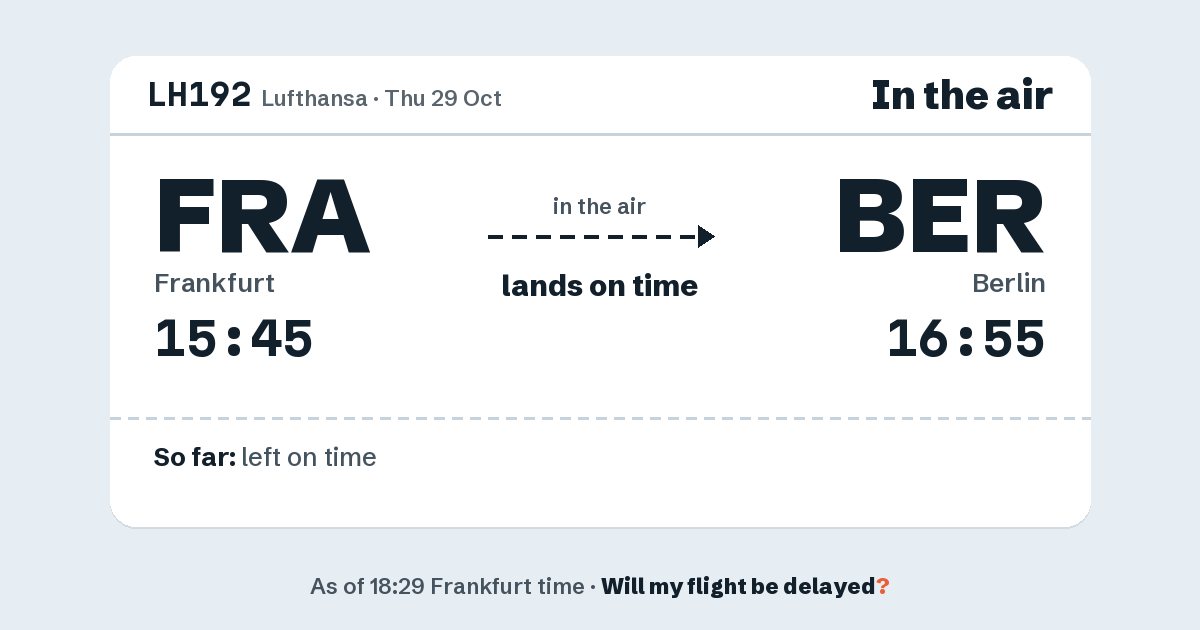 Link preview: LH192 lands about 16:52