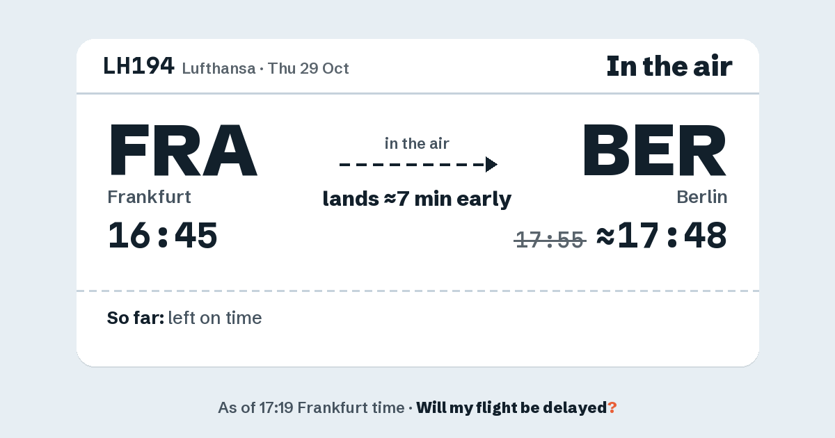 Link preview: LH194 lands about 17:48