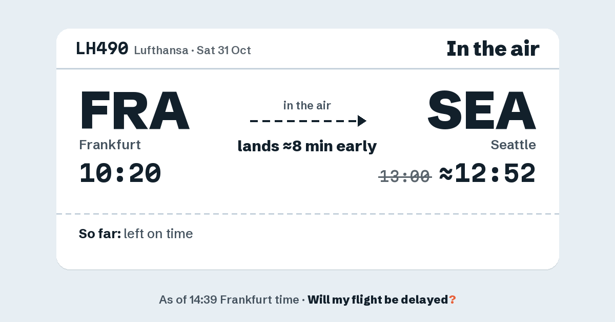Link preview: LH490 lands about 12:52