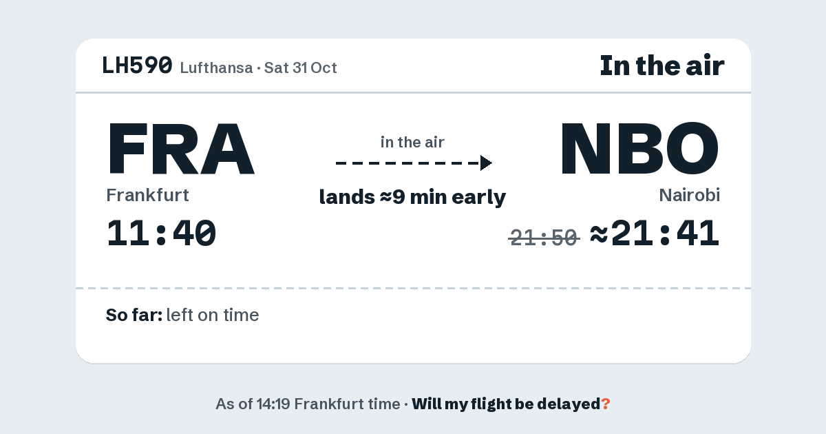 Link preview: LH590 lands about 21:41