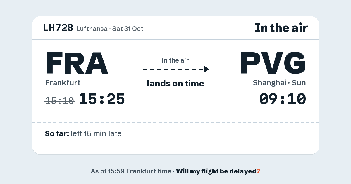 Link preview: LH728 lands about 09:08