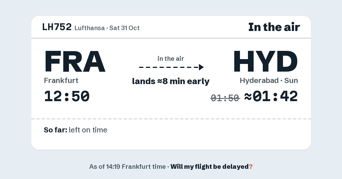 Link preview: LH752 lands about 01:42