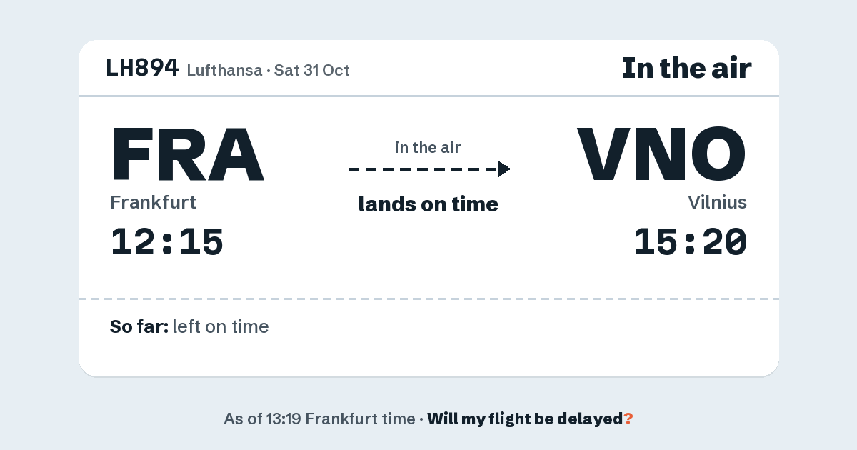 Link preview: LH894 lands about 15:17