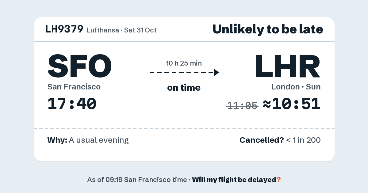 Link preview: LH9379 lands about 10:51