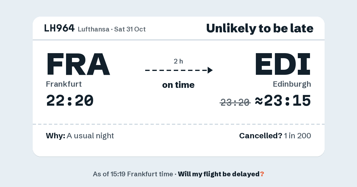 Link preview: LH964 lands about 23:15