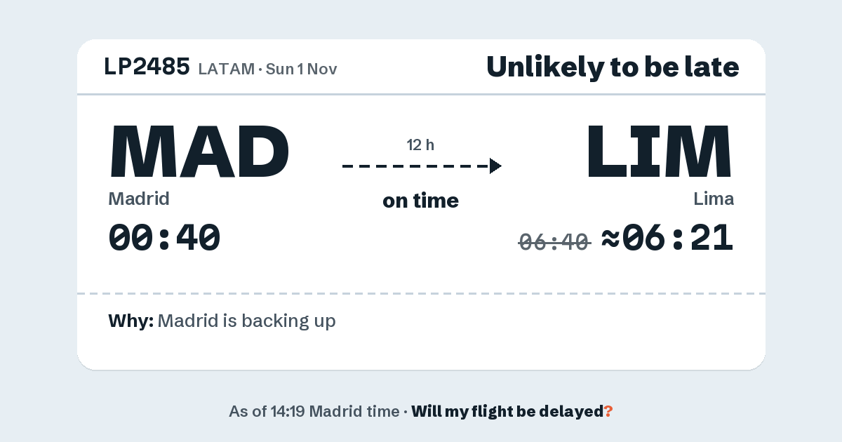 Link preview: LP2485 lands about 06:21