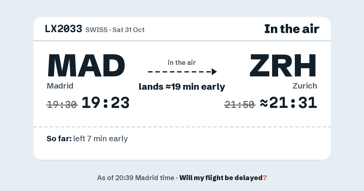 Link preview: LX2033 lands about 21:31