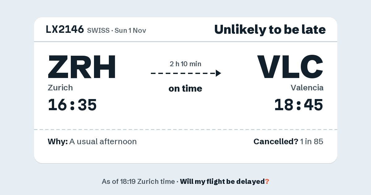 Link preview: LX2146 lands about 18:44
