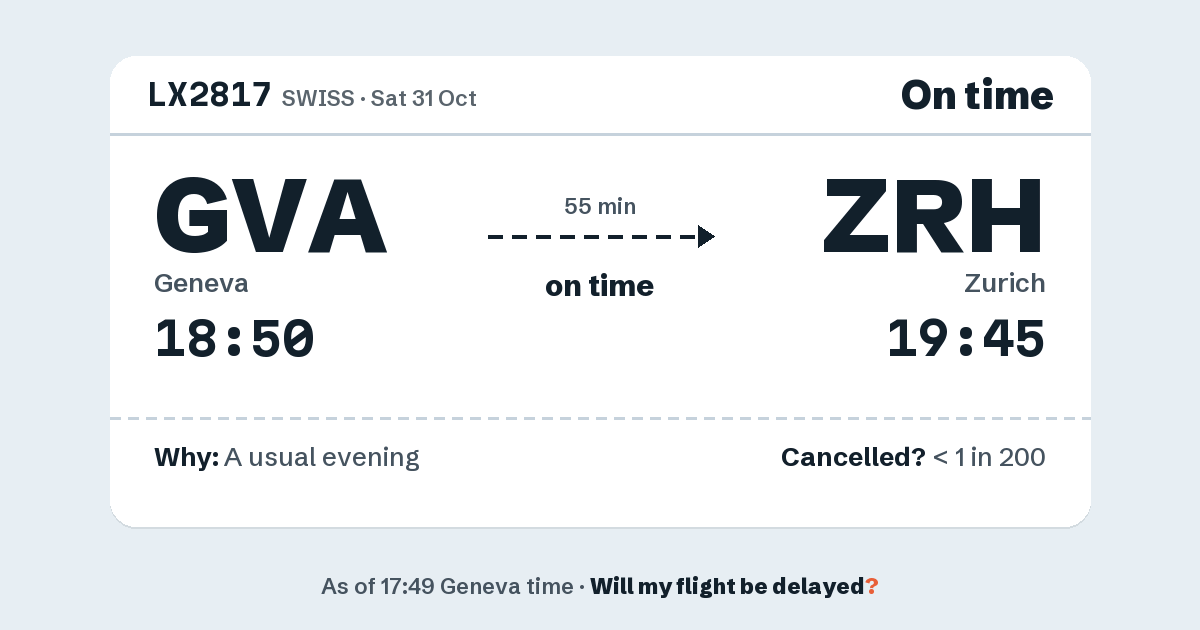 Link preview: LX2817 lands about 19:44