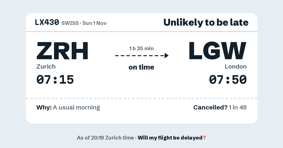 Link preview: LX430 lands about 07:49