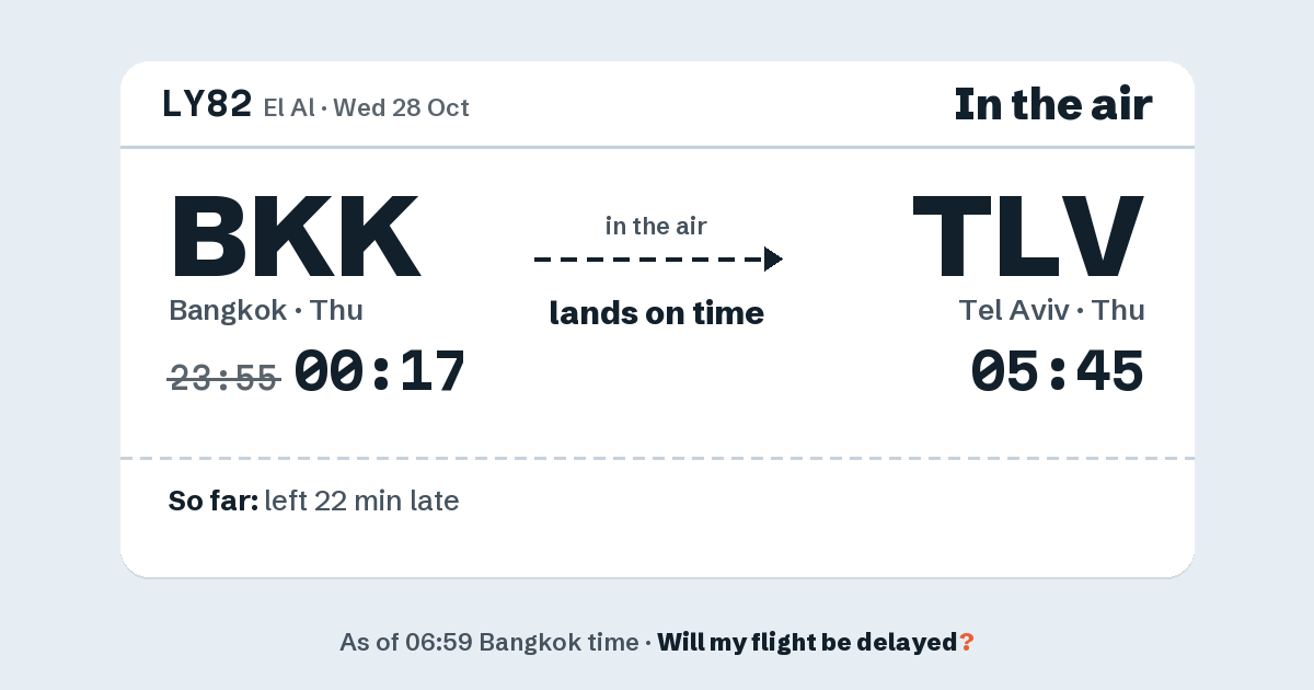 Link preview: LY82 lands about 05:43