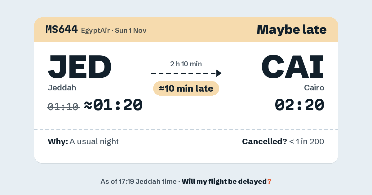 Link preview: MS644 lands about 02:24