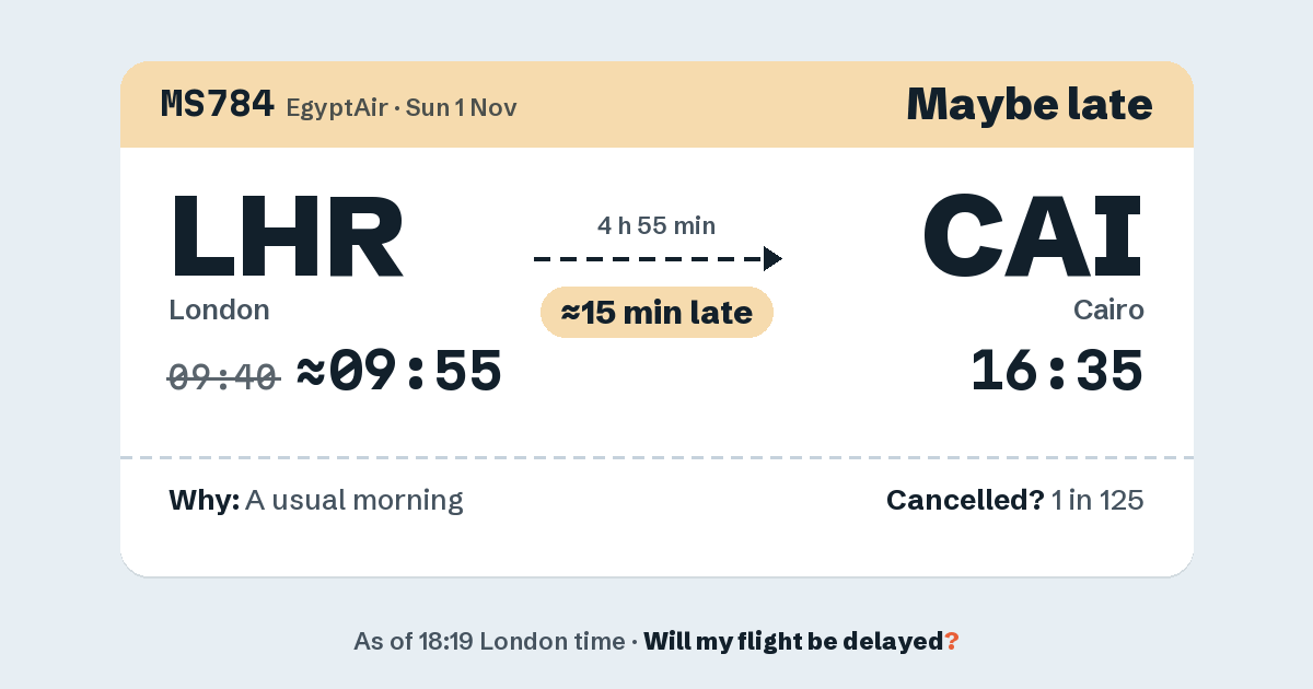 Link preview: MS784 lands about 16:38