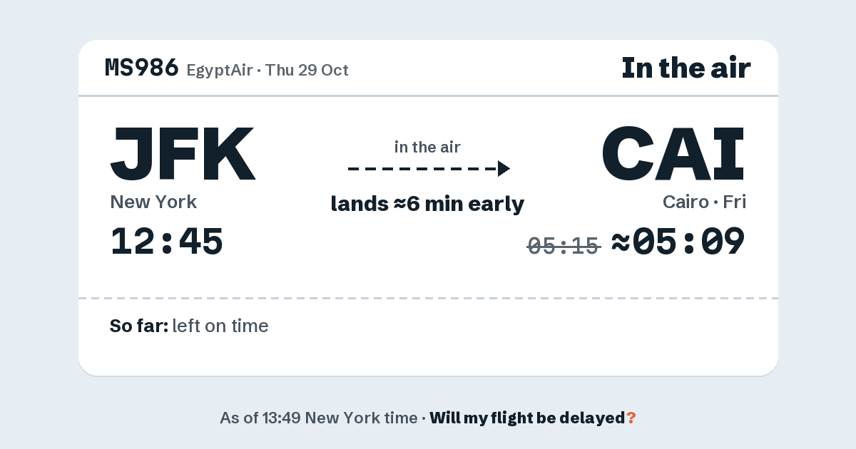 Link preview: MS986 lands about 05:09