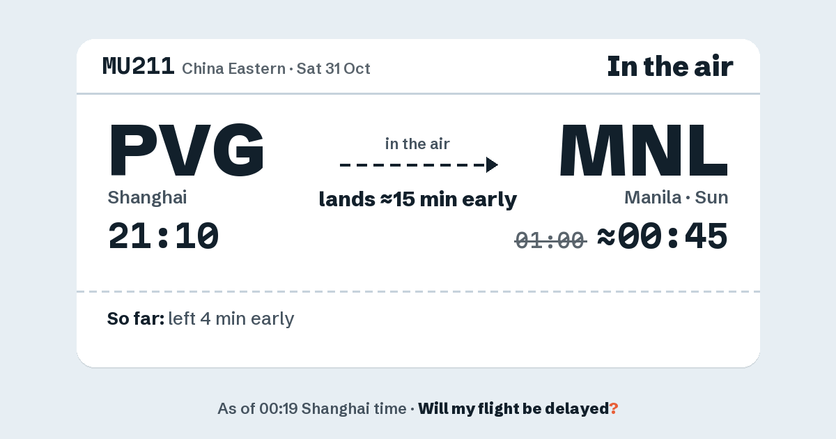 Link preview: MU211 lands about 00:45