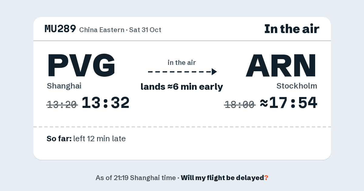Link preview: MU289 lands about 17:54