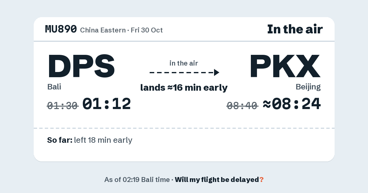 Link preview: MU890 lands about 08:24