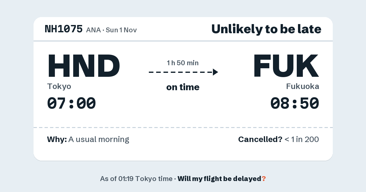 Link preview: NH1075 lands about 08:52