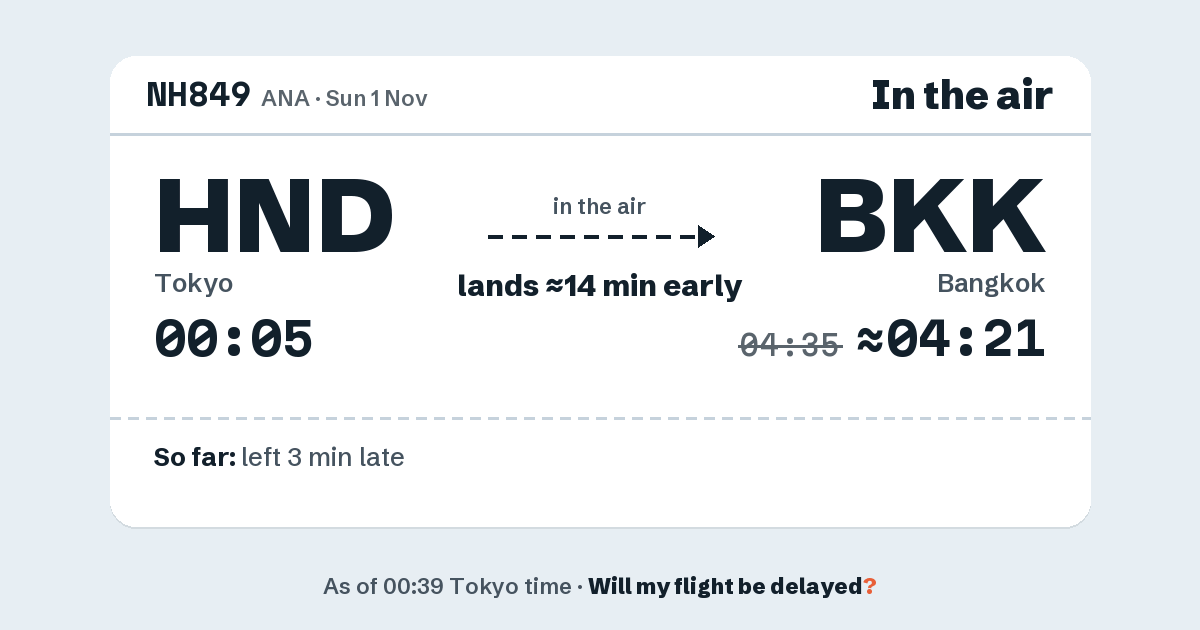 Link preview: NH849 lands about 04:21