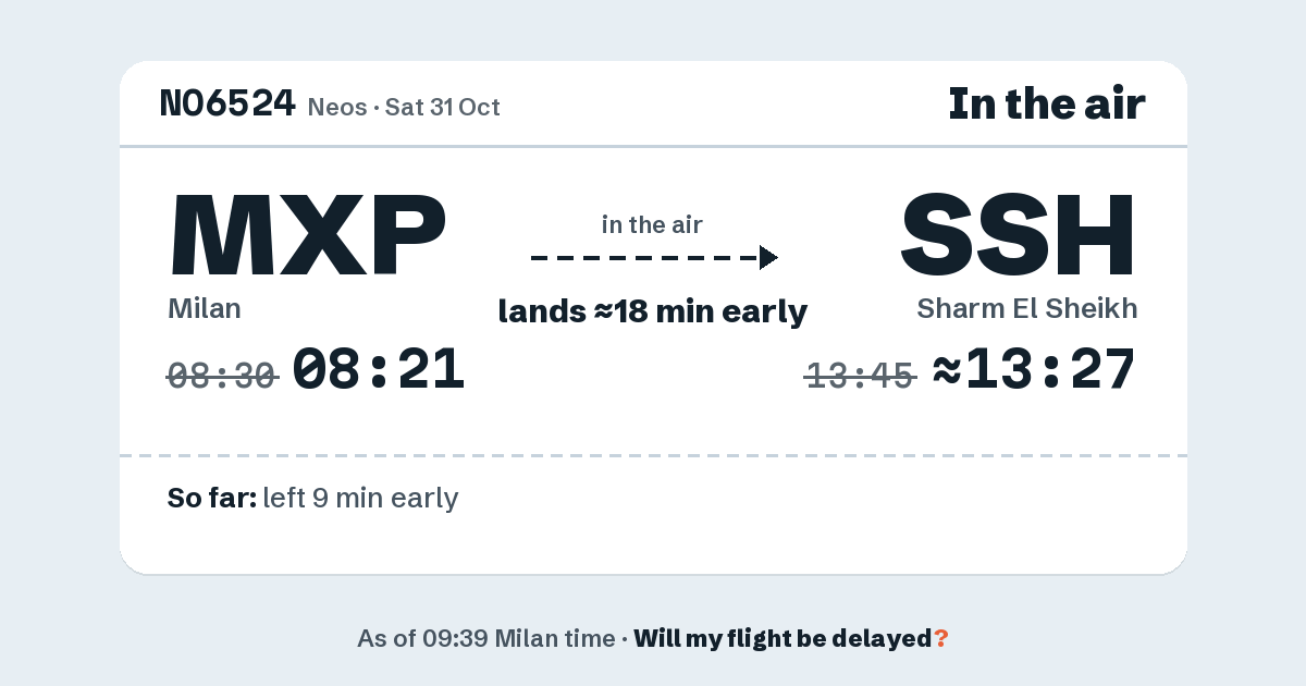 Link preview: NO6524 lands about 13:27