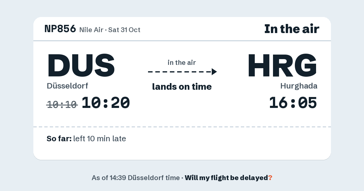 Link preview: NP856 lands about 16:04