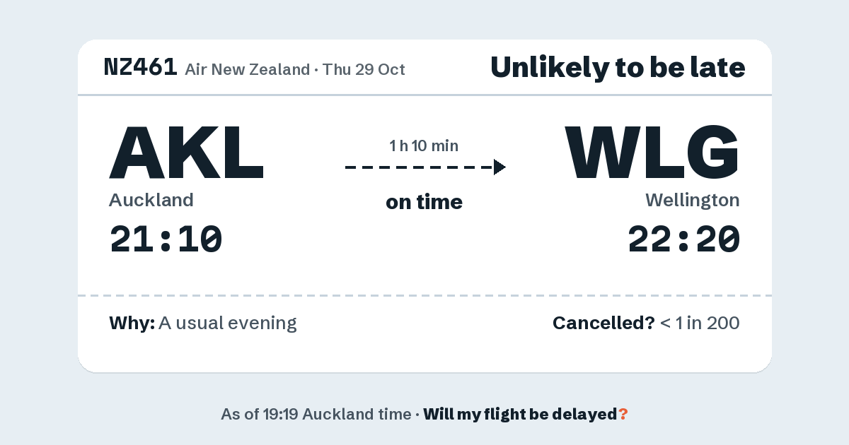 Link preview: NZ461 lands about 22:18