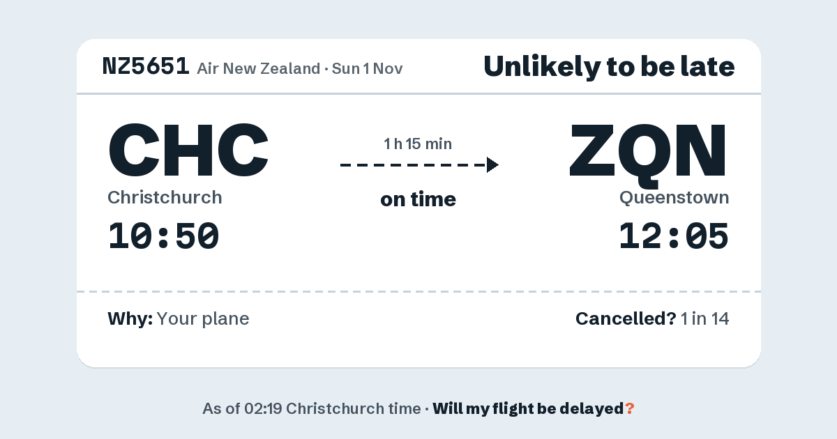 Link preview: NZ5651 lands about 12:02