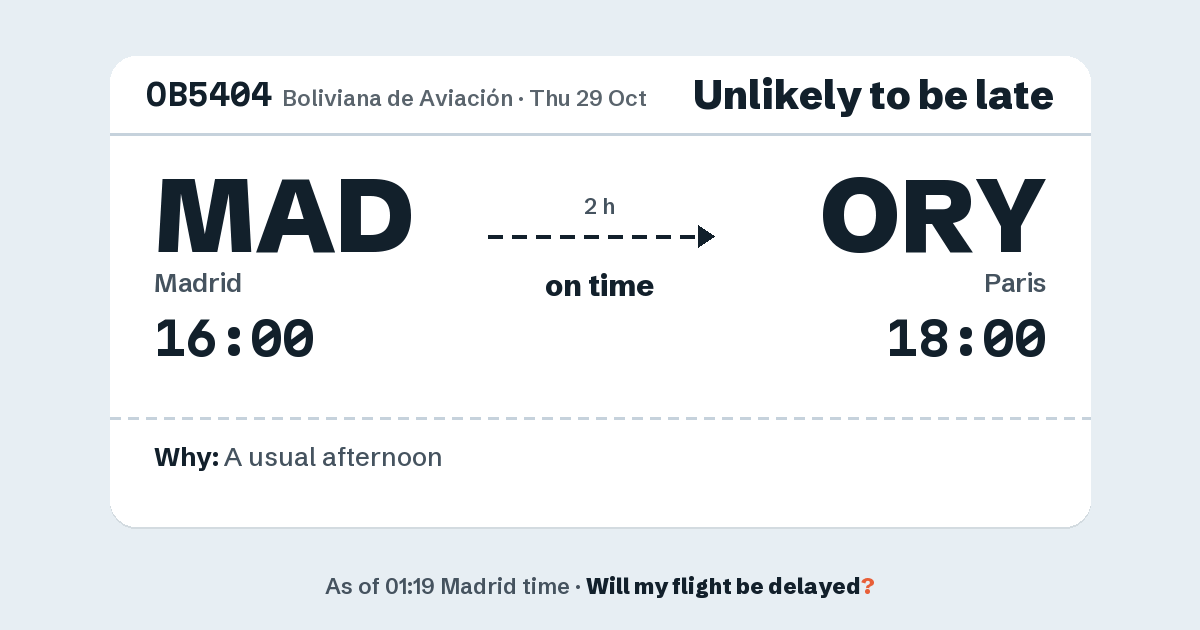 Link preview: OB5404 lands about 18:00