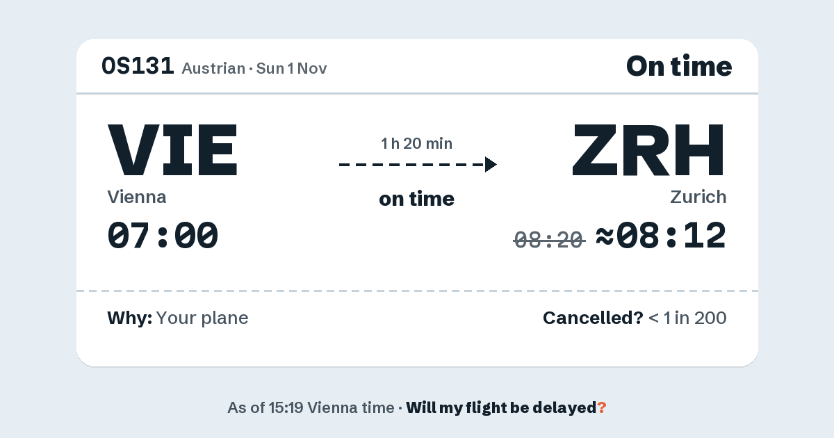 Link preview: OS131 lands about 08:12