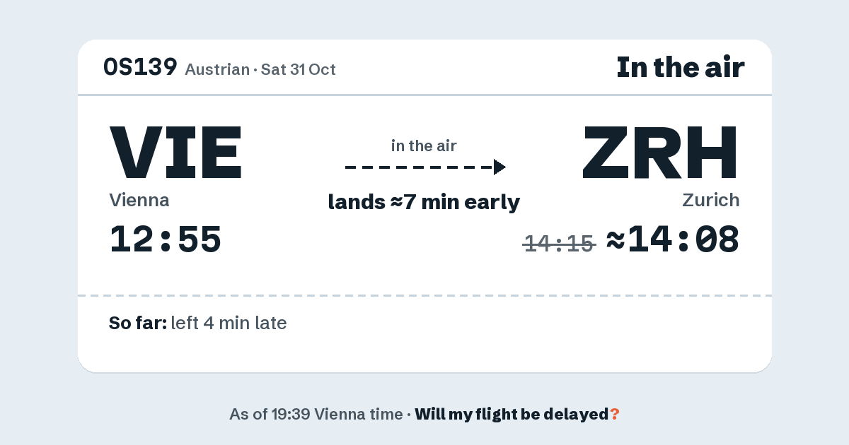 Link preview: OS139 lands about 14:08
