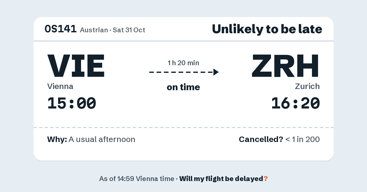 Link preview: OS141 lands about 16:19