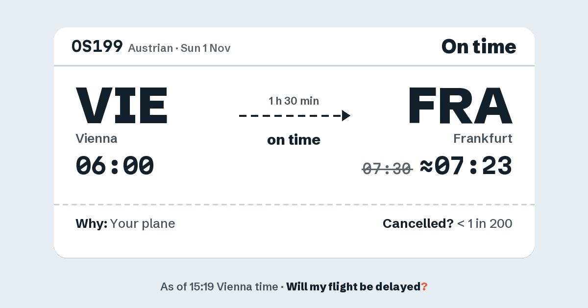 Link preview: OS199 lands about 07:23