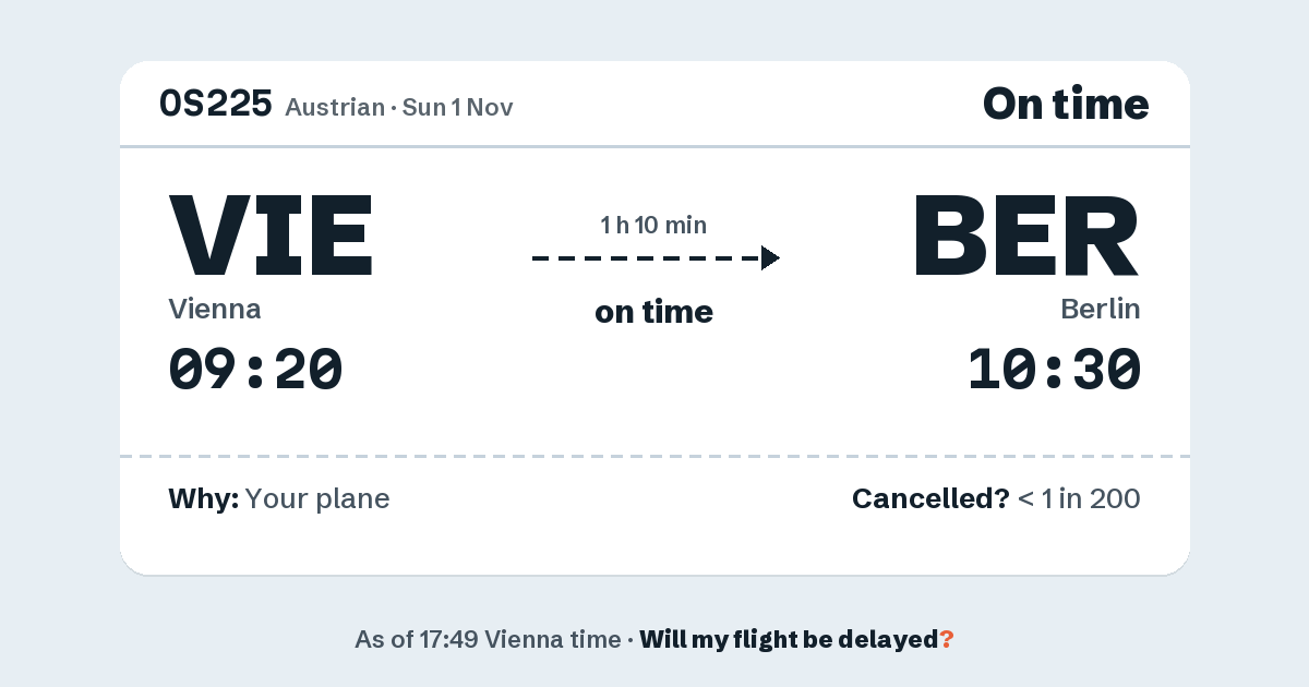 Link preview: OS225 lands about 10:28