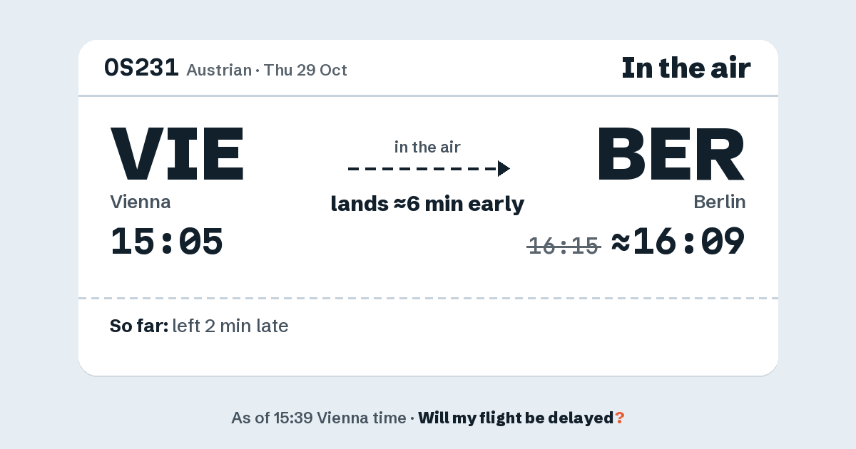Link preview: OS231 lands about 16:09