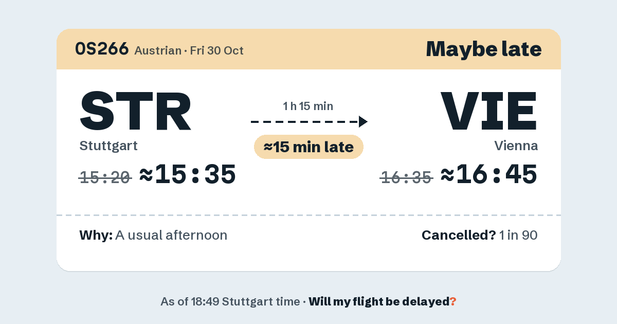 Link preview: OS266 lands about 16:47