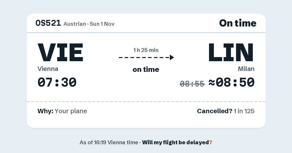 Link preview: OS521 lands about 08:50
