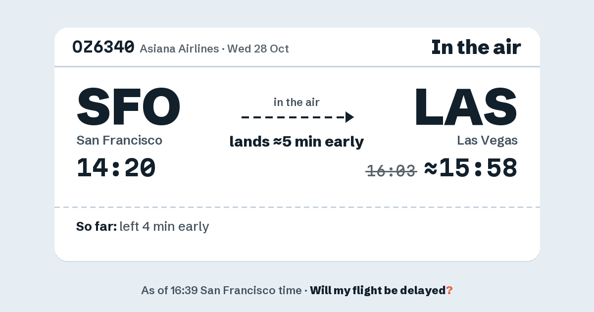 Link preview: OZ6340 lands about 15:58