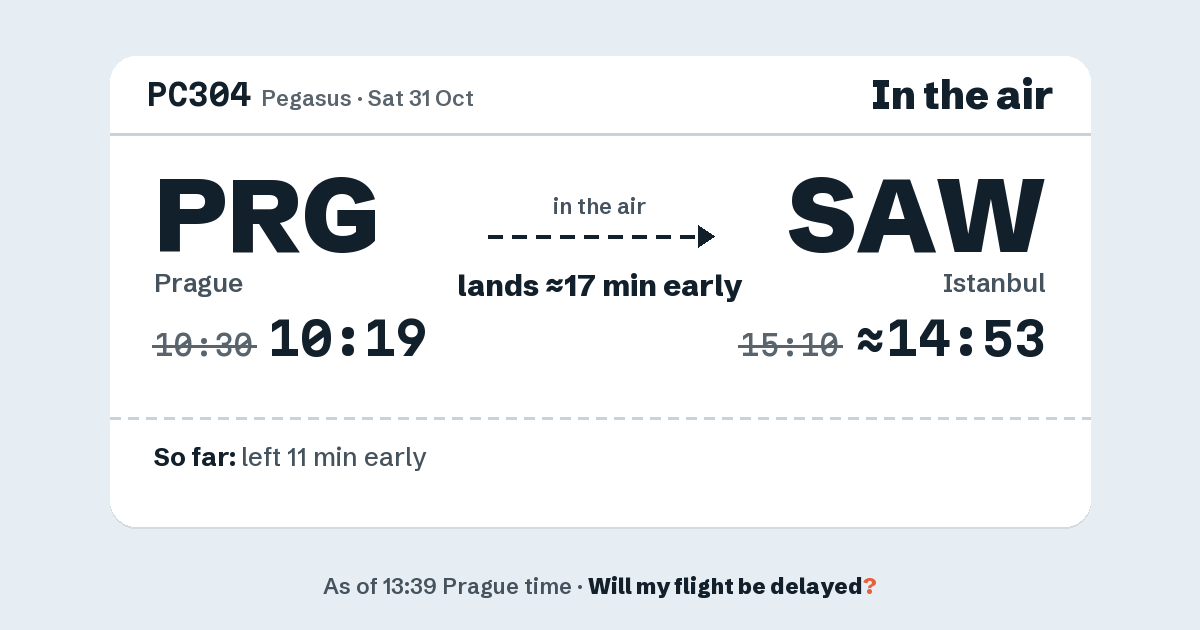 Link preview: PC304 lands about 14:53