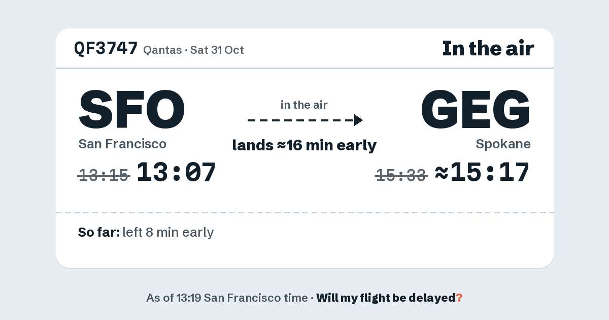 Link preview: QF3747 lands about 15:17