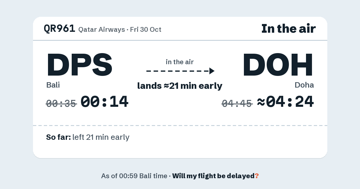 Link preview: QR961 lands about 04:24