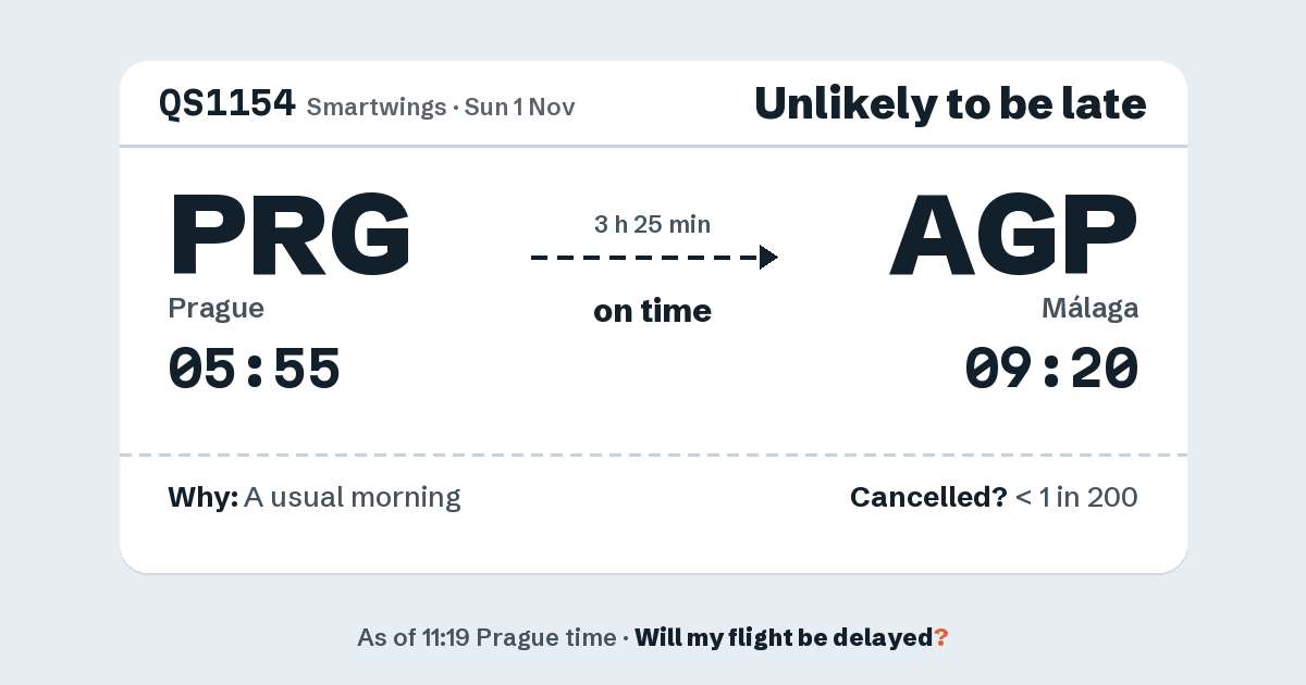 Link preview: QS1154 lands about 09:16