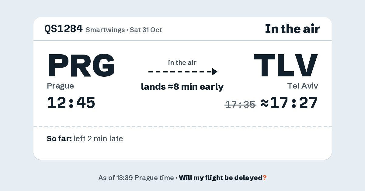 Link preview: QS1284 lands about 17:27
