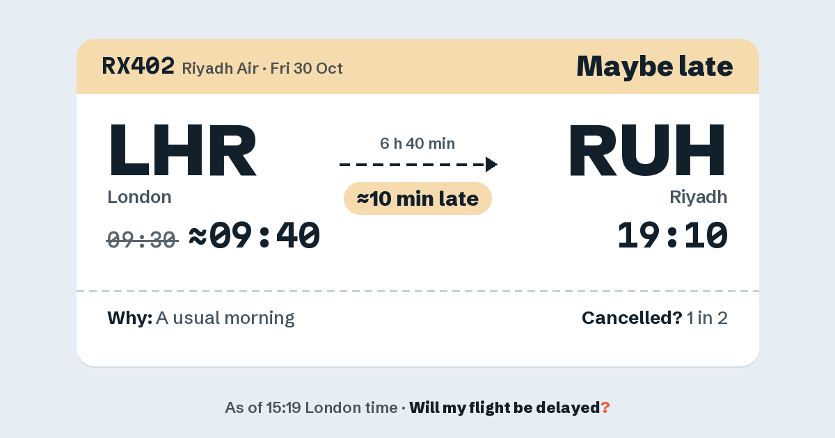 Link preview: RX402 lands about 19:12