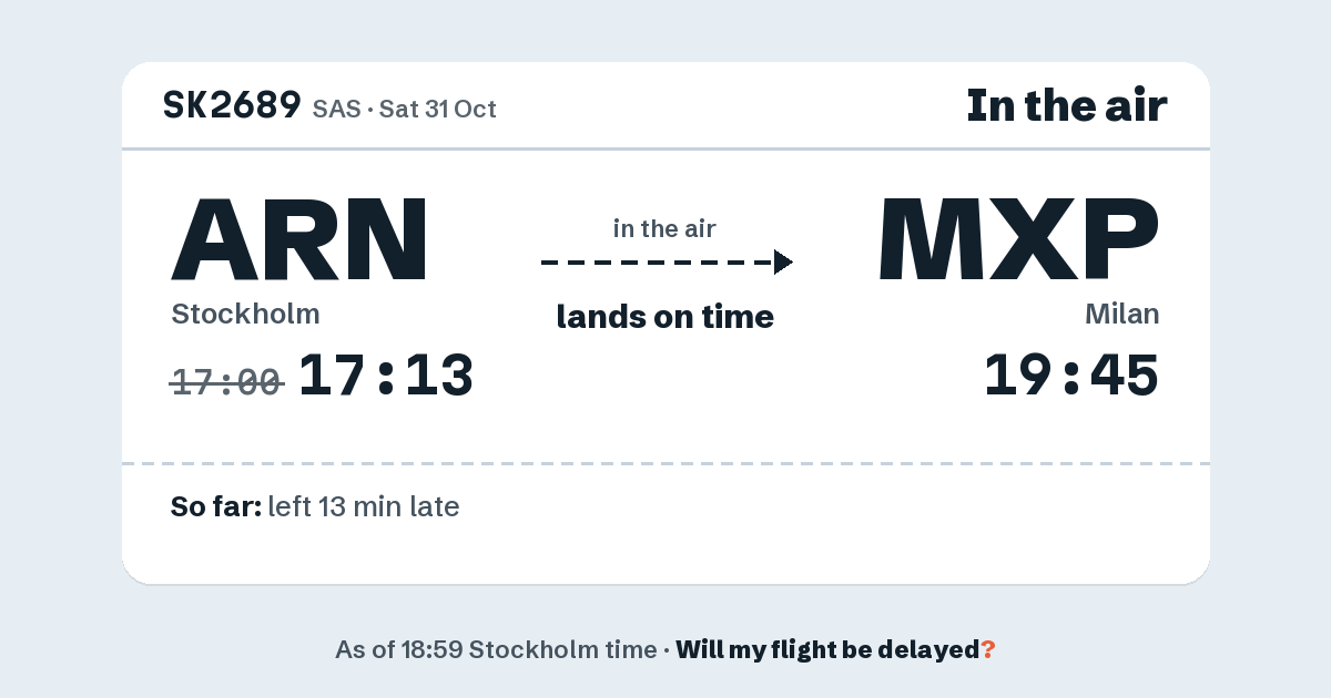 Link preview: SK2689 lands about 19:47
