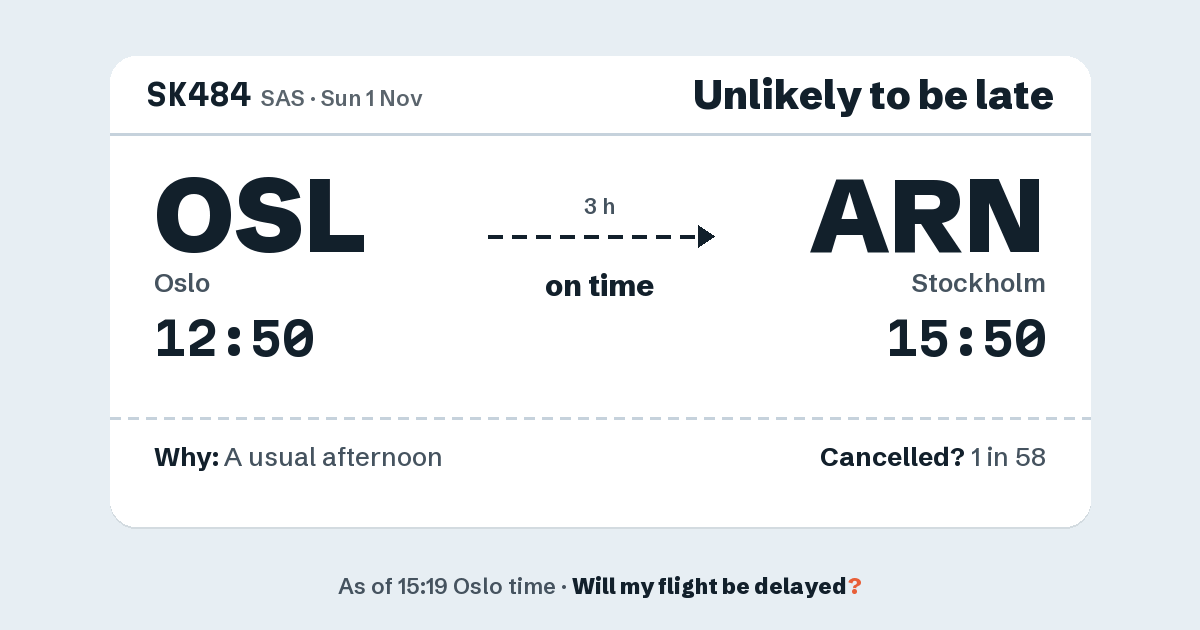 Link preview: SK484 lands about 15:48