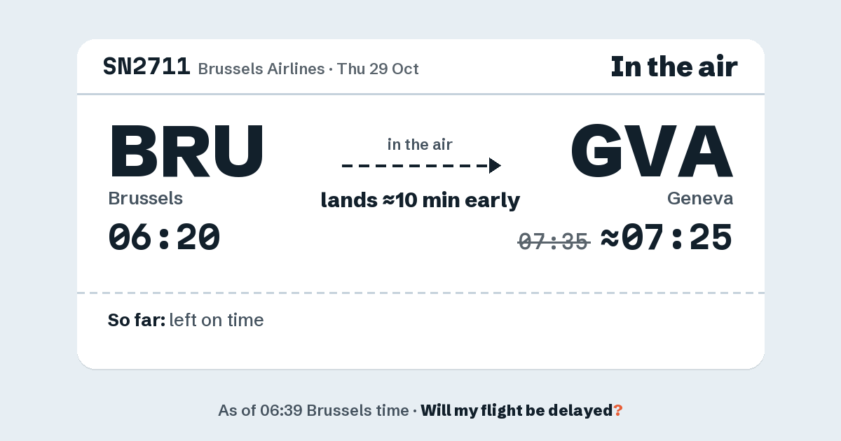 Link preview: SN2711 lands about 07:25