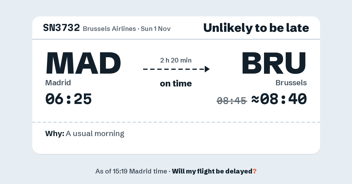 Link preview: SN3732 lands about 08:40