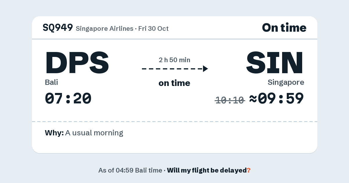 Link preview: SQ949 lands about 09:59