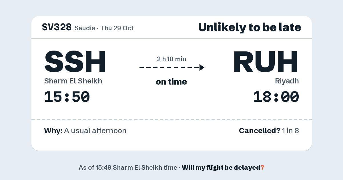 Link preview: SV328 lands about 18:01
